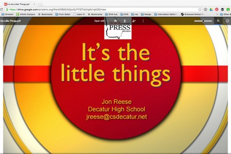 #nhsjc Jon Reese presents “It’s the little things”